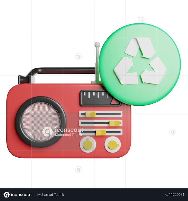 Radio FM  3D Icon