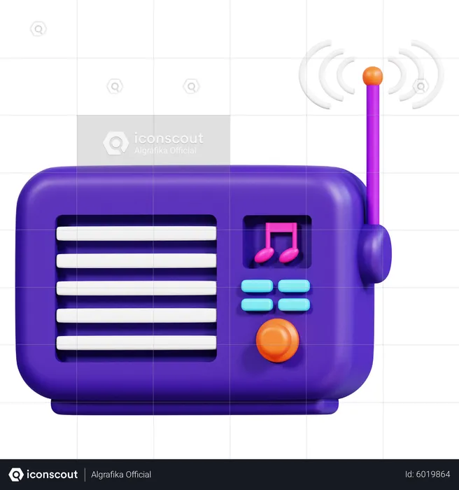 Radio FM  3D Icon