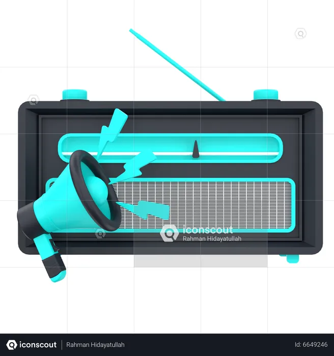 Radio Marketing  3D Icon