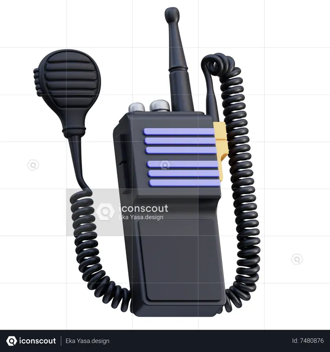 Radio policial  3D Icon