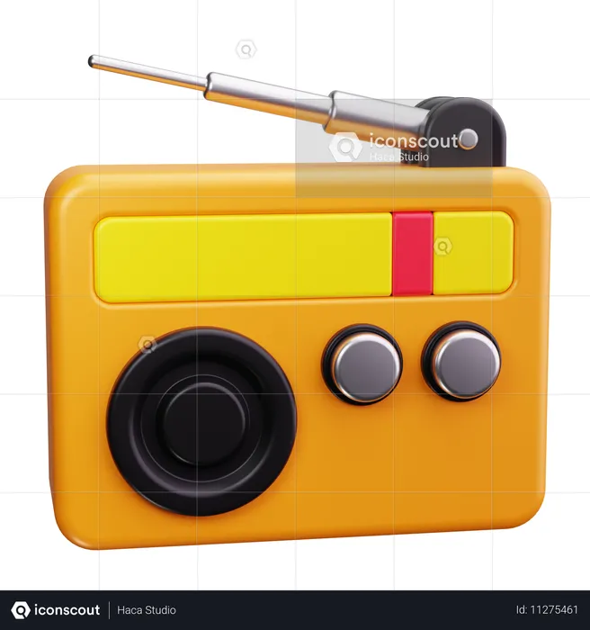 Radio rétro  3D Icon