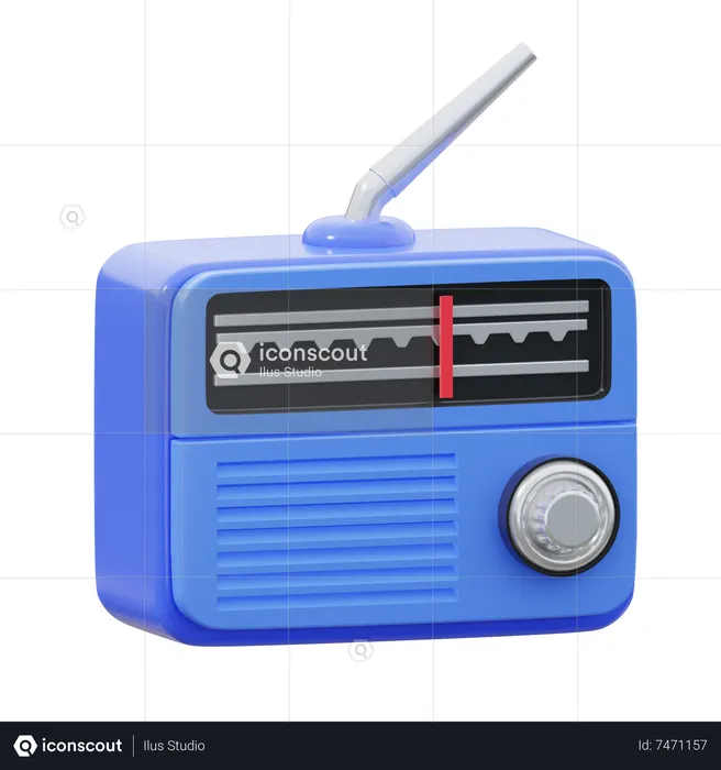 Radio Vintage  3D Icon