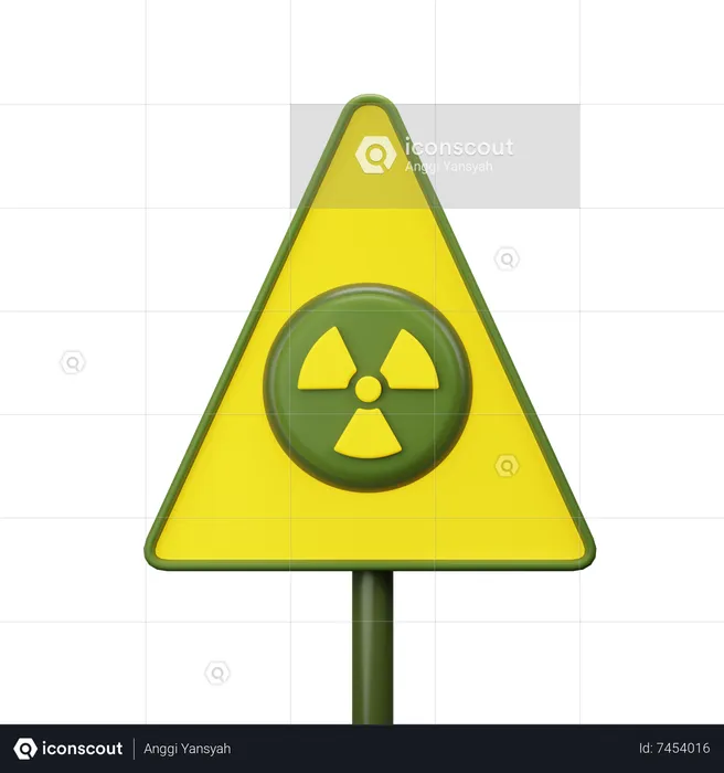 Radioactive sign  3D Icon