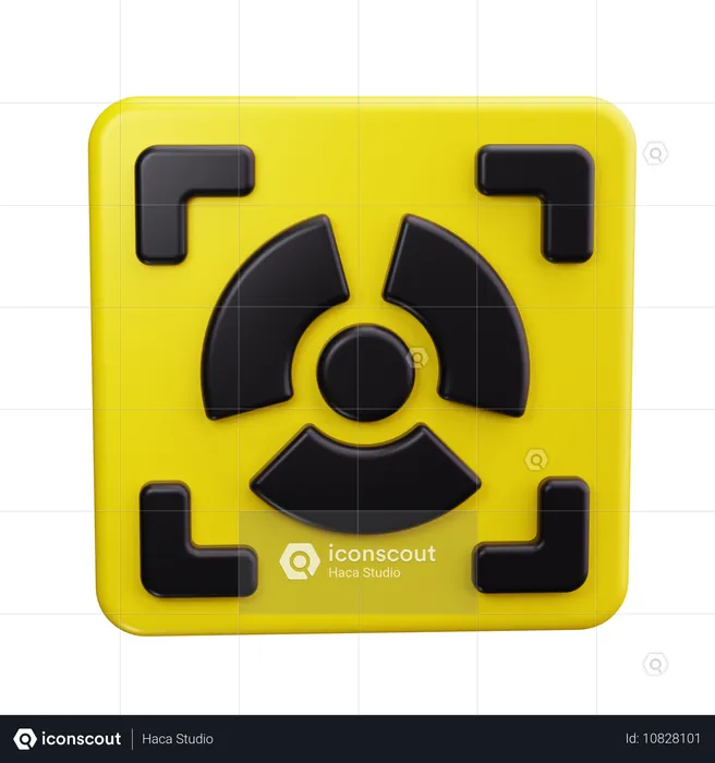 Radioactive Symbol  3D Icon