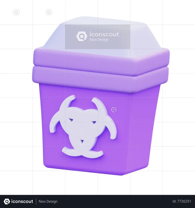 Radioactive Trash  3D Icon