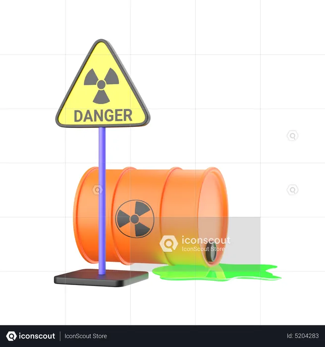 Radioactive Zone  3D Icon