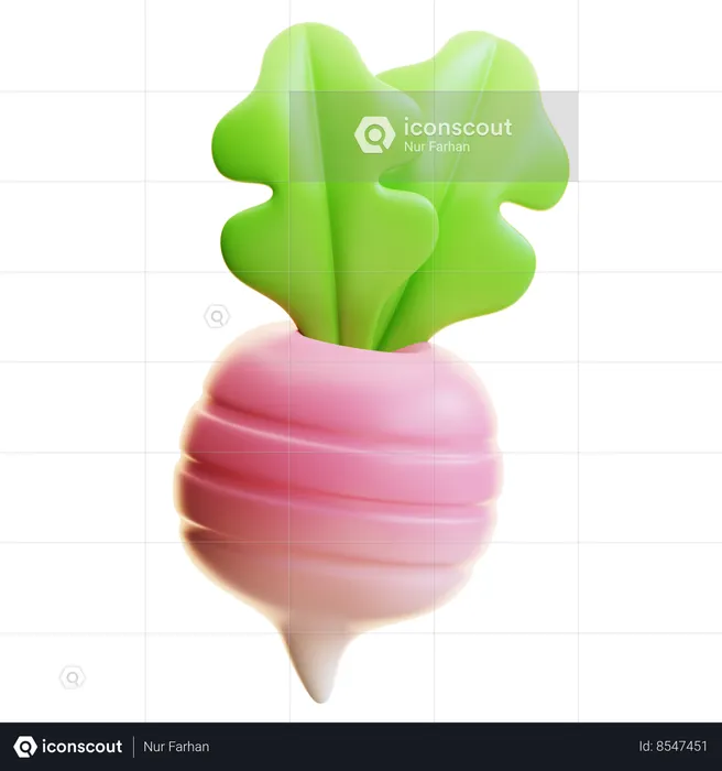 RADISH  3D Icon