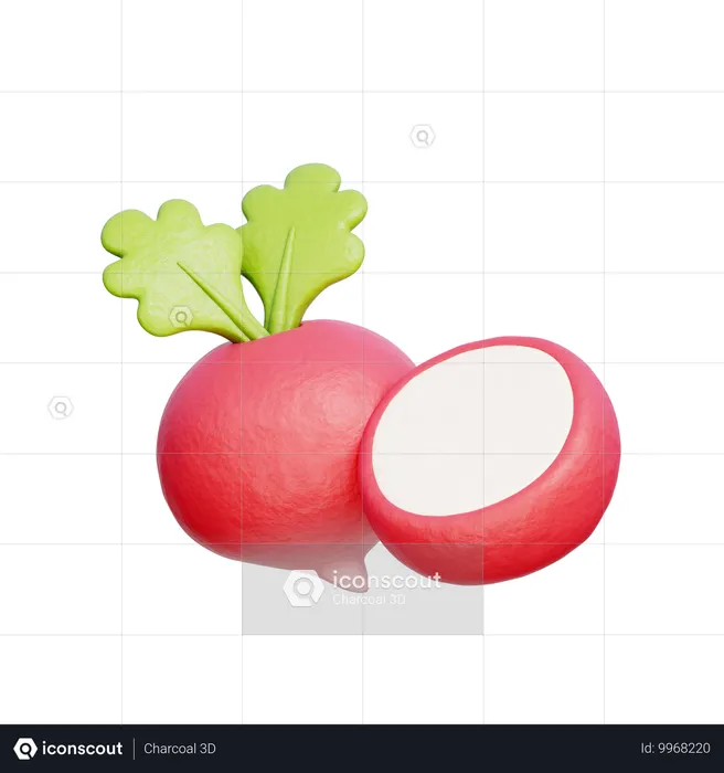 Radish  3D Icon