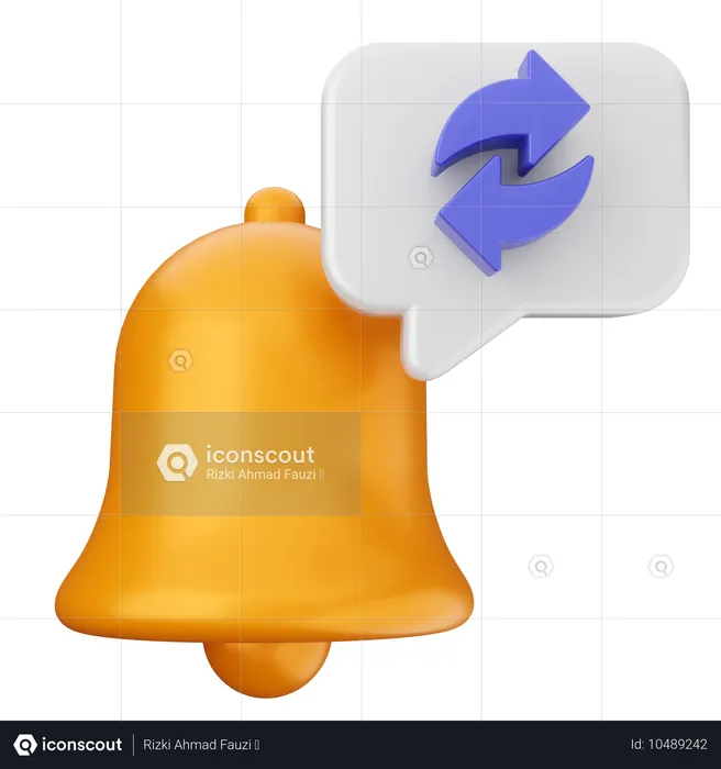 Actualiser la cloche de notification  3D Icon