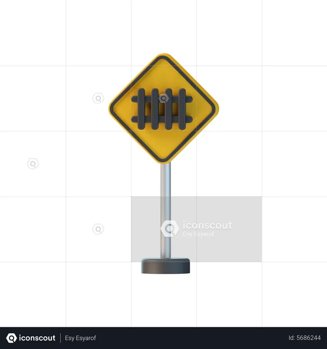 Railway Sign  3D Icon