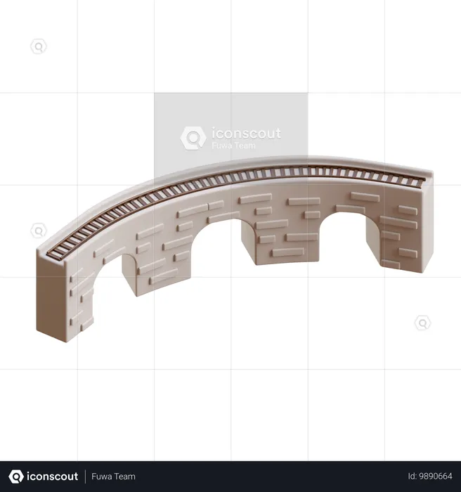 Railway track  3D Icon