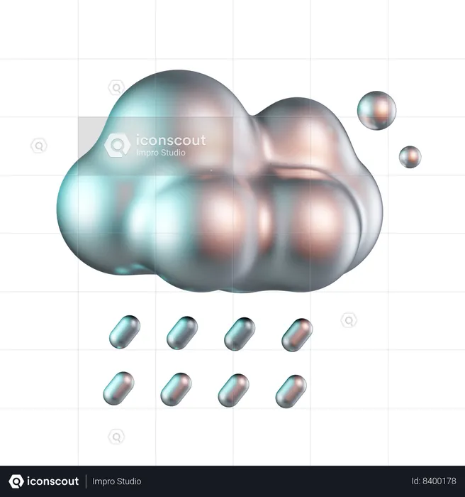 Rain  3D Icon