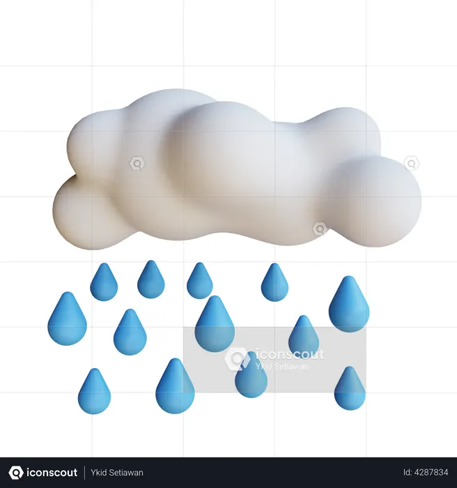 Rain  3D Illustration