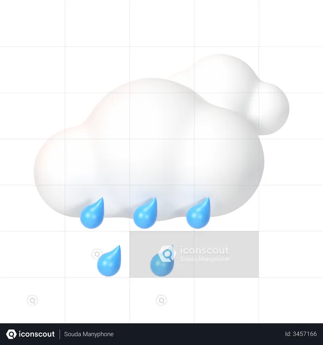 Rain  3D Illustration