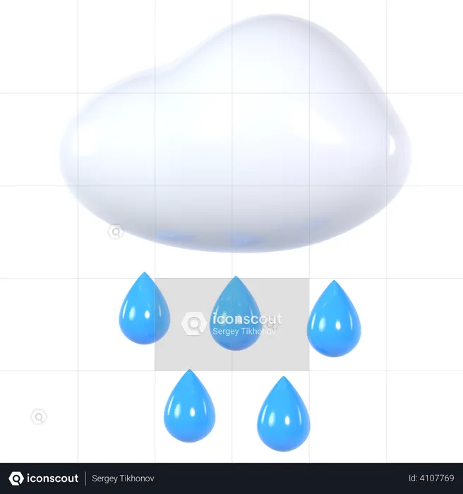 Rain  3D Illustration