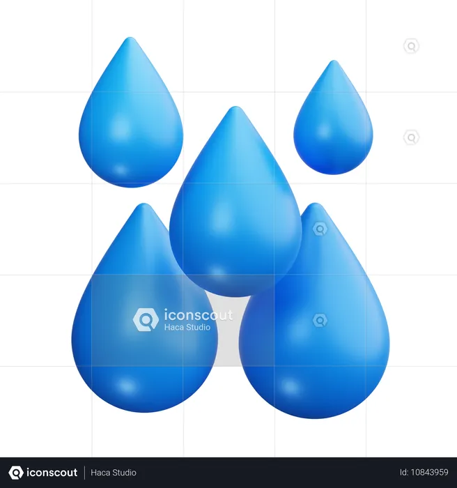 Rain Drop  3D Icon