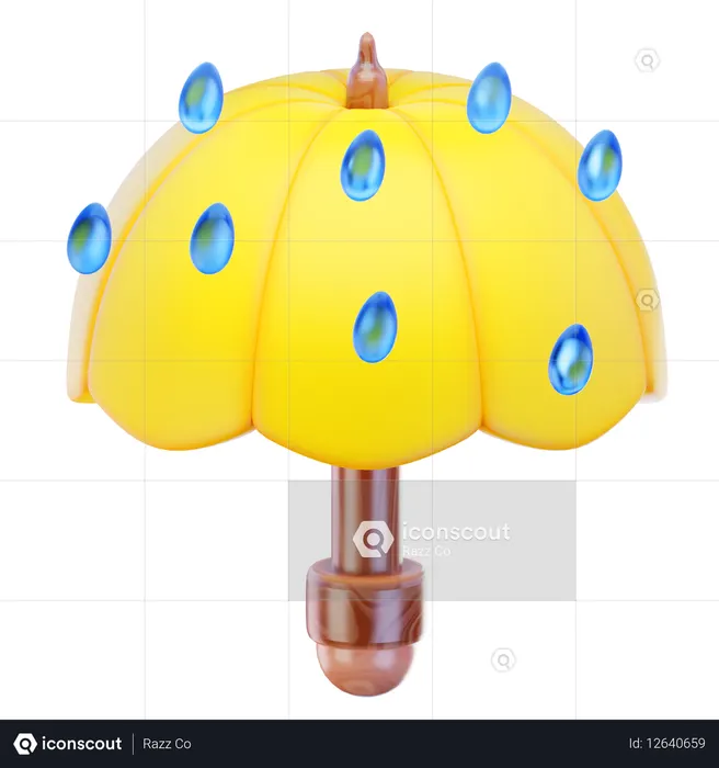 Rain Umbrella  3D Icon