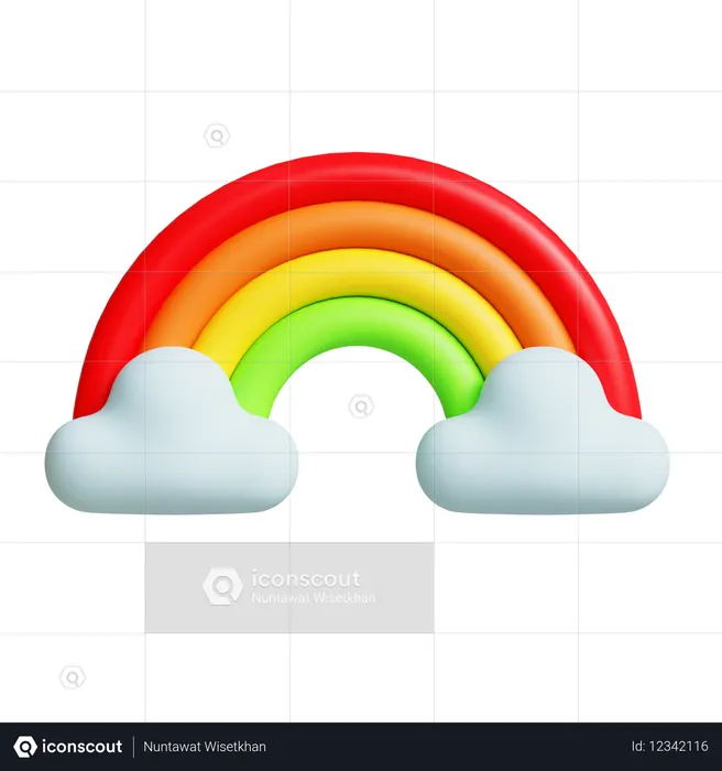 虹  3D Icon