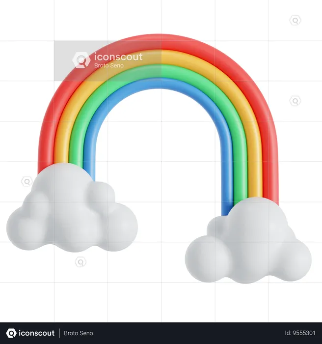 Rainbow  3D Icon