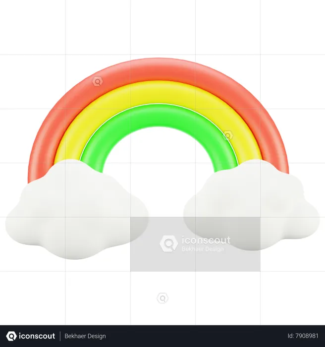 Rainbow  3D Icon