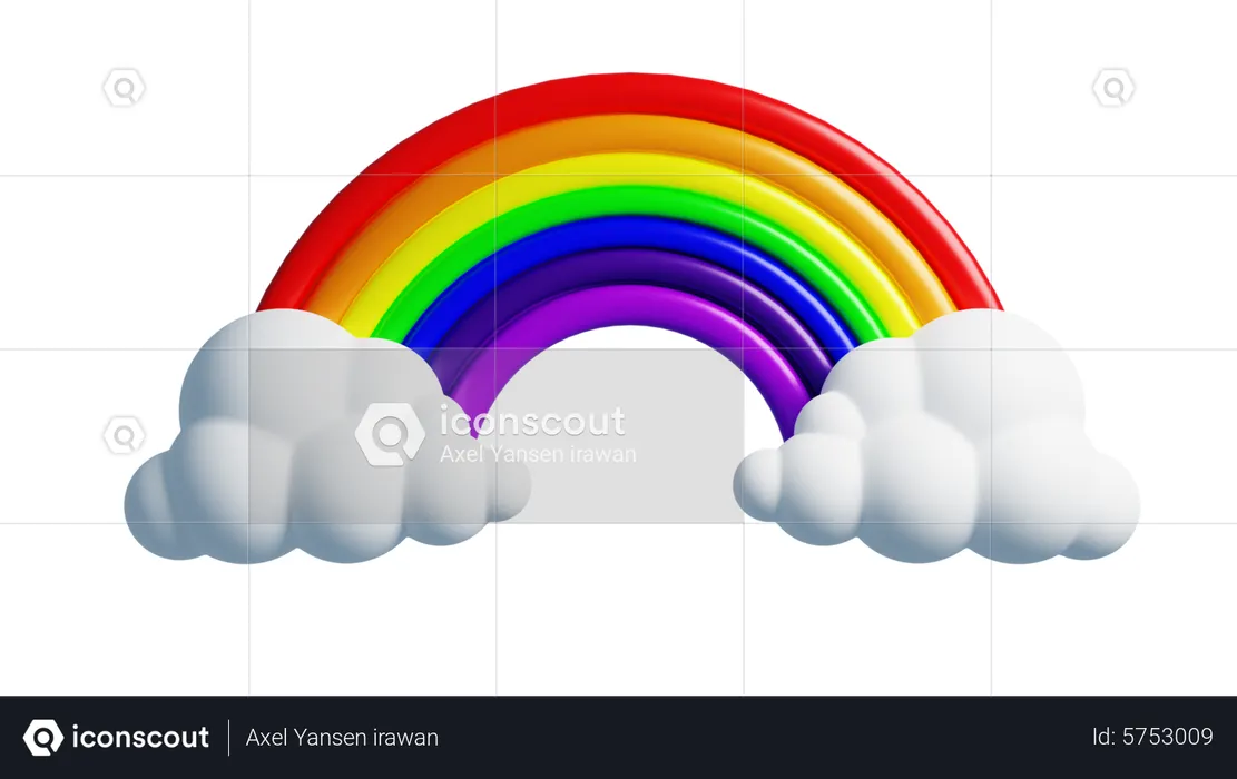 Rainbow  3D Icon