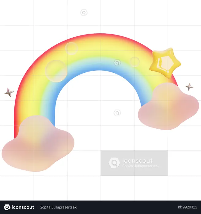 Rainbow Emoji 3D Icon