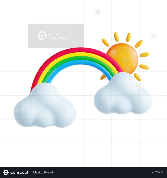 Rainbow  3D Icon