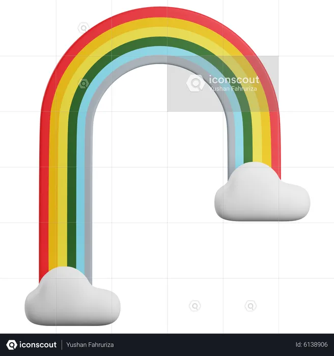 Rainbow  3D Icon