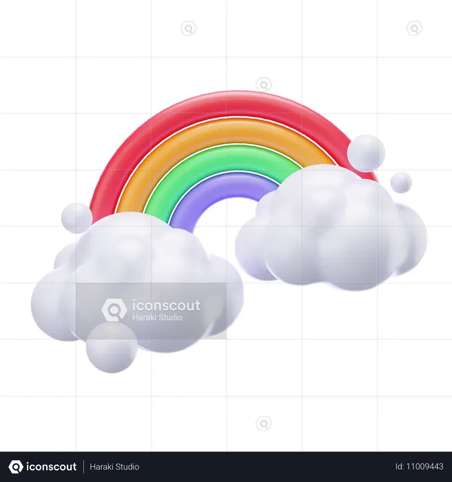 Rainbow  3D Icon