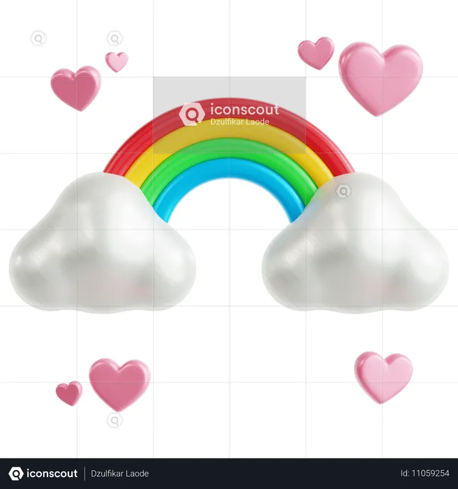 Rainbow  3D Icon