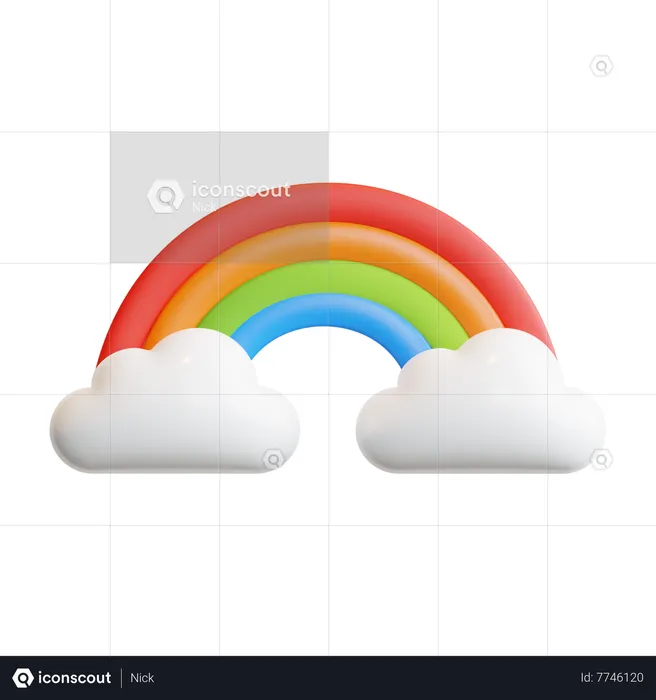 Rainbow  3D Icon