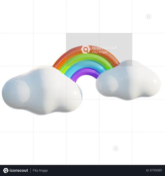 Rainbow  3D Icon