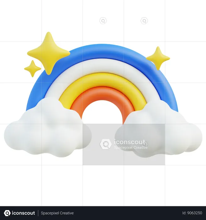 Rainbow  3D Icon
