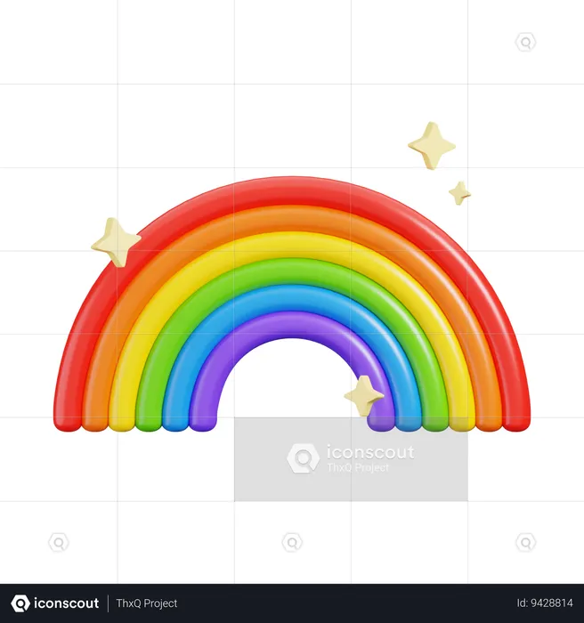 Rainbow  3D Icon