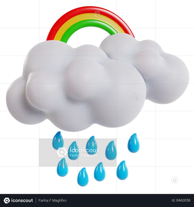 Rainbow After Rain Weather  3D Icon