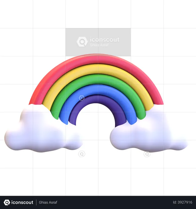 Half Rainbow Cloud Cookie Cutter