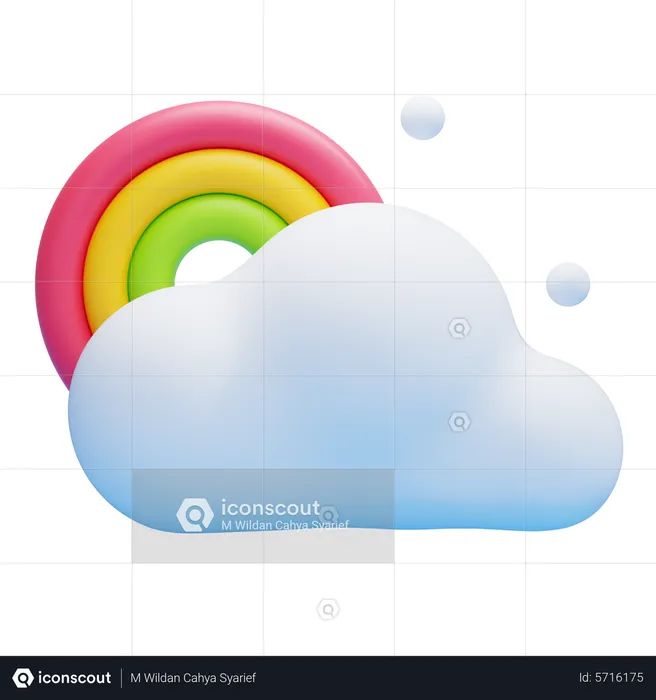 RAINBOW CLOUDY  3D Icon