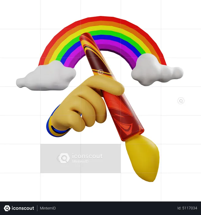 Rainbow Paint  3D Icon