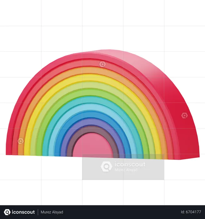 Rainbow Slide  3D Icon