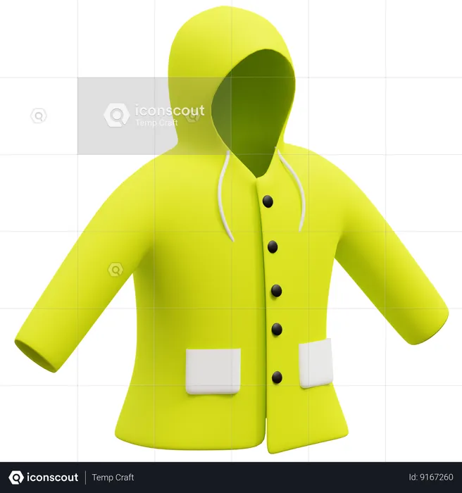 Raincoat  3D Icon