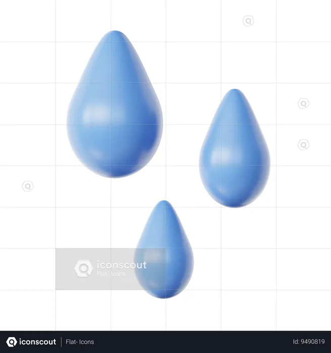 Raindrop  3D Icon