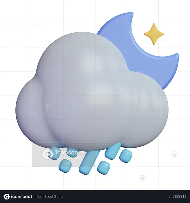 Rainy Night  3D Icon