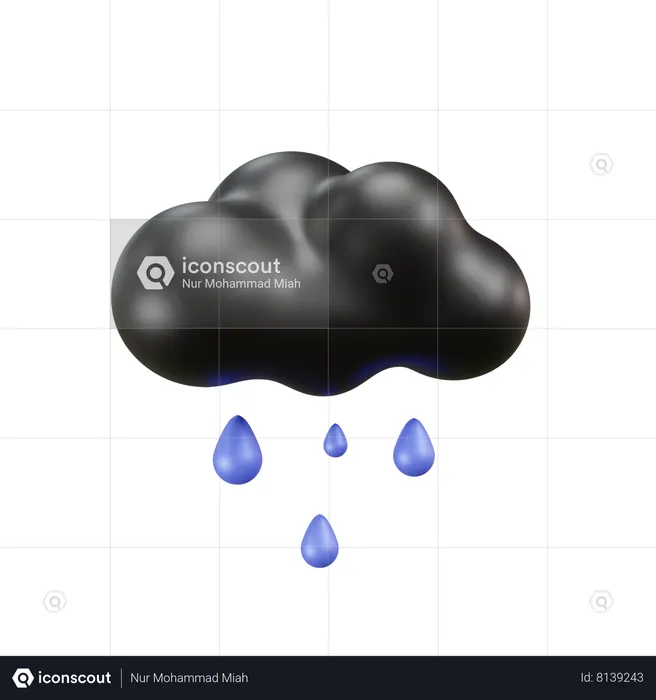 Rainy Weather  3D Icon