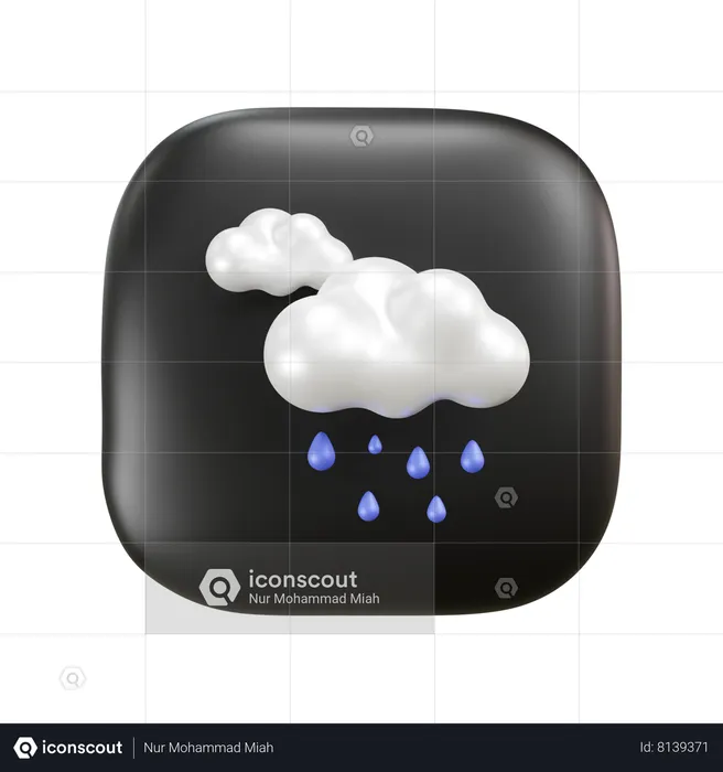 Rainy Weather  3D Icon