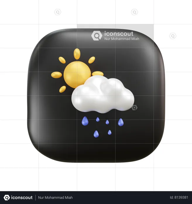 Rainy Weather  3D Icon