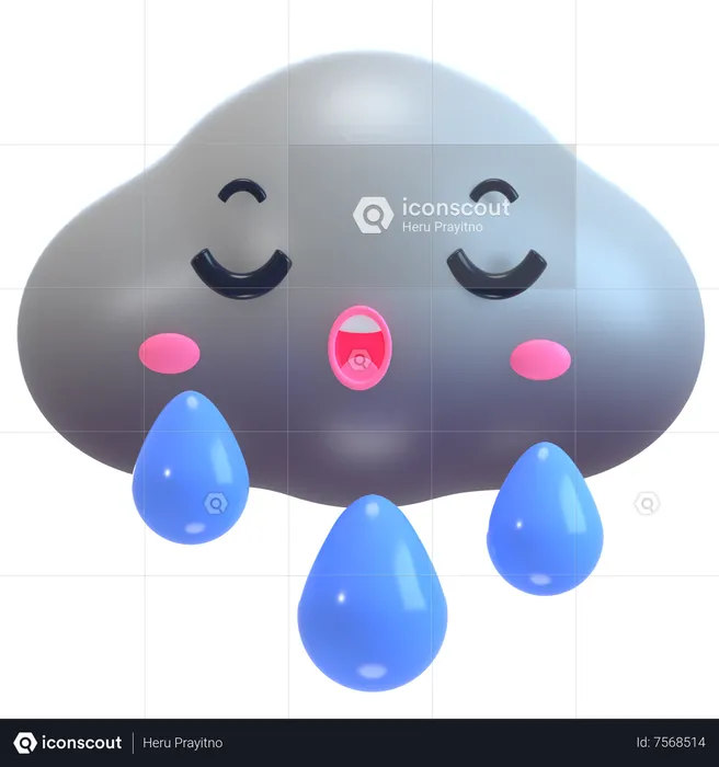 Rainy Weather  3D Icon