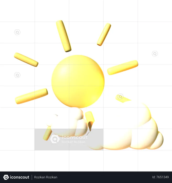 Luz do sol  3D Icon
