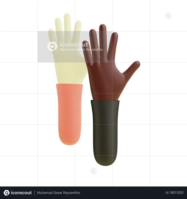 Raise Hand  3D Icon