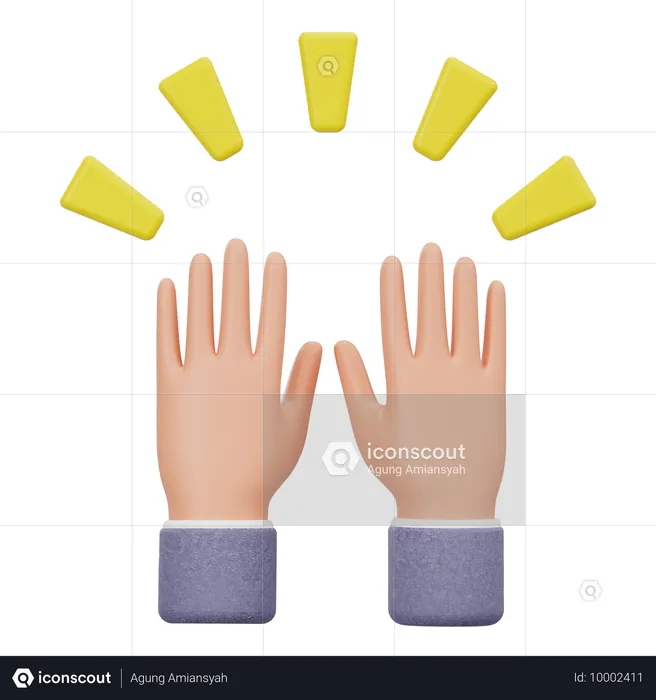 Raise Hand Gesture  3D Icon