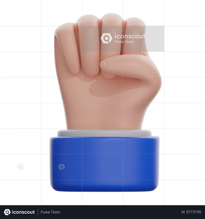 Raised Fist  3D Icon
